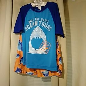 Children's Place - swim shirt and shorts set